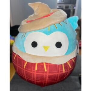 2023 Squishmallows Winston the Scarecrow Owl 16 inch Stuffed Plush Halloween